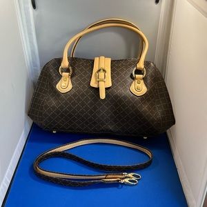 la tour eiffel brown handbag